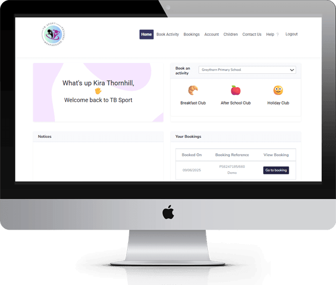 TB Sport book our clubs and activities online booking